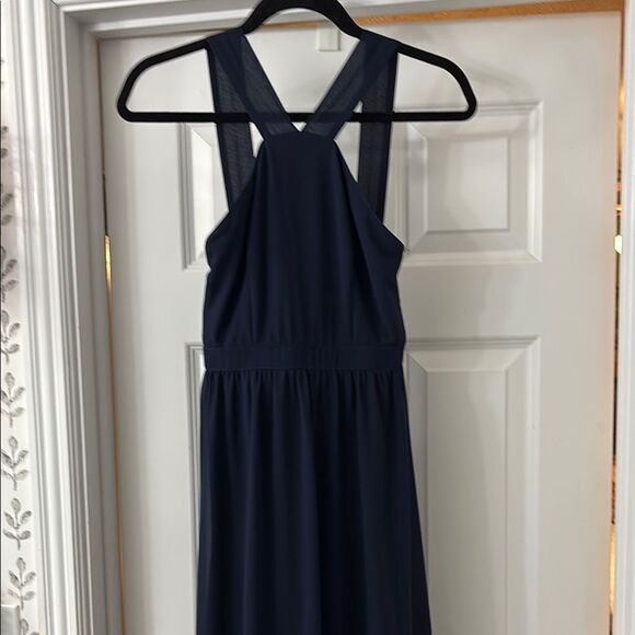 Lulu's Navy Blue Halter Maxi Sundress - Picture 1 of 9